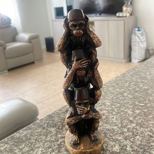 See no evil hear no evil and speak no evil monkey statue